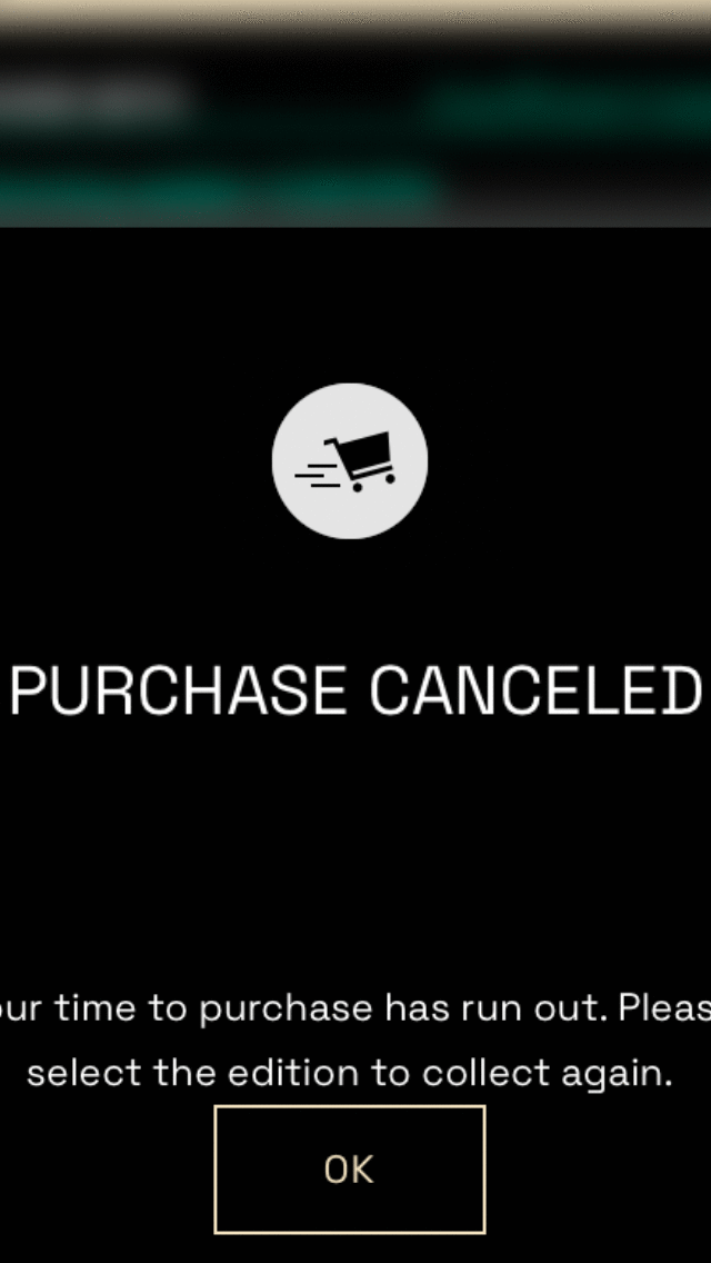 PURCHASE CANCELLED by Dirk Paesmans